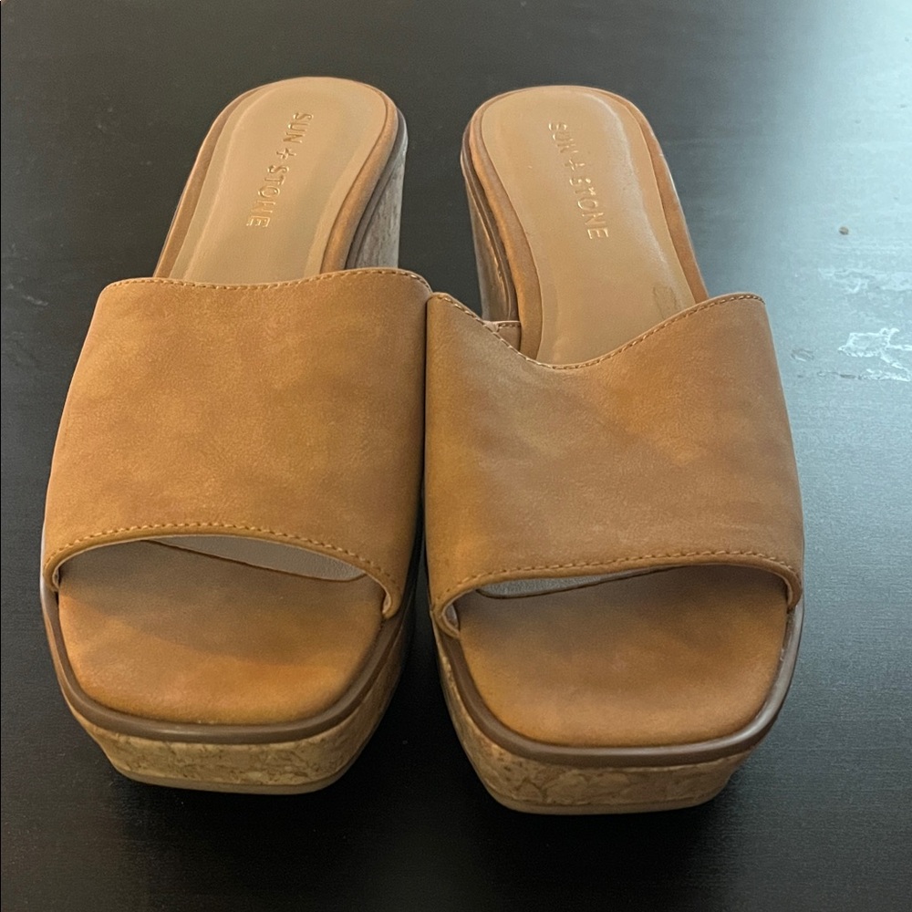 Sun + Stone Tan Mules